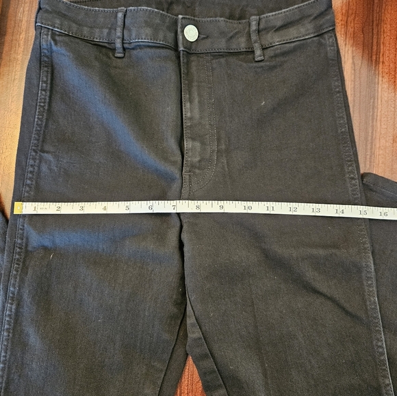 H&M &denim Skinny Coupe Moulante  High Waist Ankle Black Jeans US 4 NWT - Picture 7 of 8